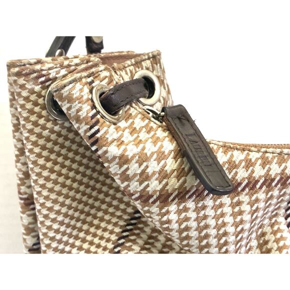 Ralph Lauren Brown Plaid Canvas Hobo Shoulder Bag – Classic - Picture 3 of 13